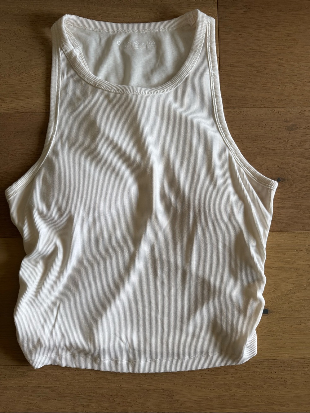 Outdoor Voices White Ribbed Tank - Women's Athletic Crop